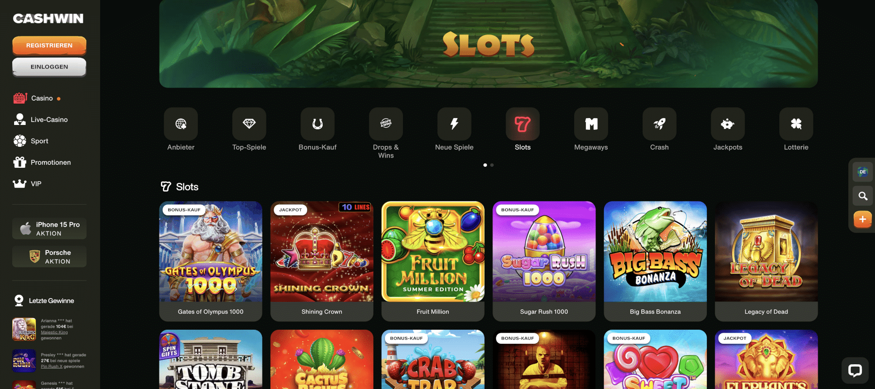 Cashwin Casino Slots