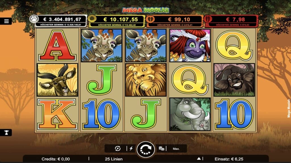 Mega Moolah Jackpot Slot