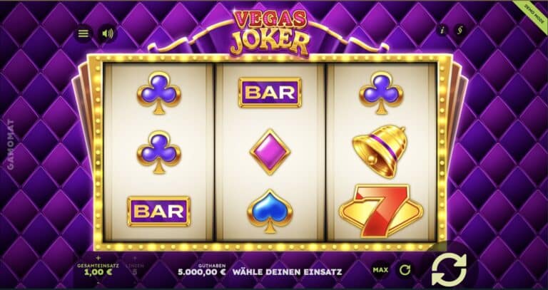 Vegas Joker Slot Gamomat