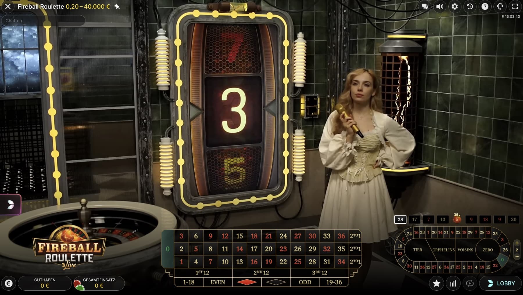 Fireball Roulette Evolution Gaming